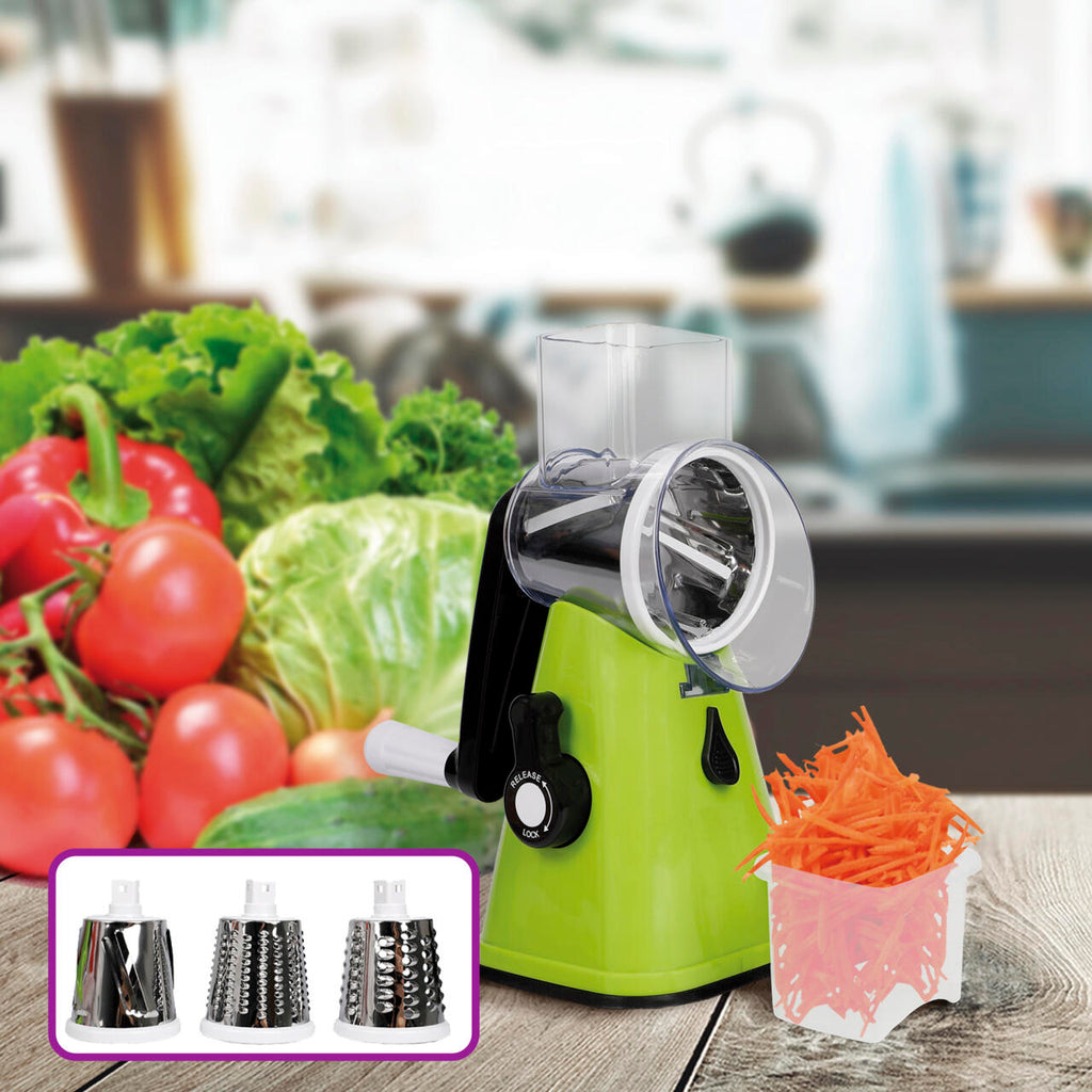 Cortador Rebanador Profesional Manual De Verduras cON 3 Cuchillas Intercambiables