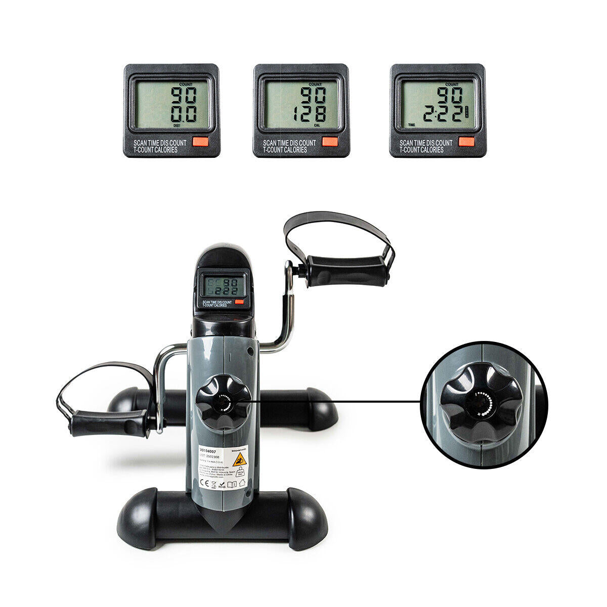 Pedaleador Estático para Piernas y Brazos con Esterilla Velora 2100 InnovaGoods